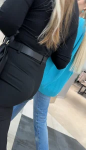 MILF Big ass in tight pants on the escalator (OC) w/GIFS
