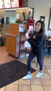 Tight Asian Picking Up Food