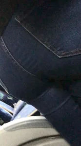 Ass in Tight Blue Jeans Closeup Pic
