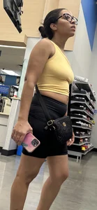 Petite cute milf in black shorts+vpl‼️