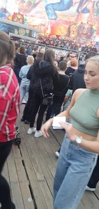 Blonde with nipples on display