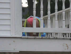 A hot teen neighbor in various bikinis