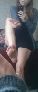 Bare Foot Home Mirror Selfie