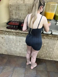Thick Latina Bubble Butt At The Buffet (VPL)