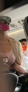 Tight slut with serious pokies at the airport