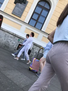 Young Girl’s Little Ass in Pink Pants With Visible Panty Line - Street VPL Creepshots Gallery