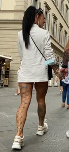 Raven-Haired TATTOOED Babe - Hot Legs and Confidence