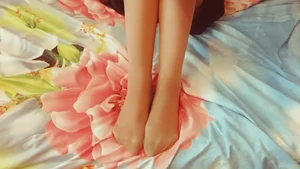 Legs in Pantyhose Selfies Gallery in Bed