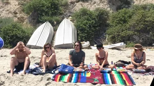 Ashley Tisdale in bikini on the beach in Malibu