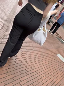 Dutch Beauty In Tight Flared Pants