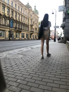 Cute Young Girl in Shorts Street And Subway Candid Gallery