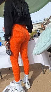 Slim latina perfect body in orange leggings [oc]