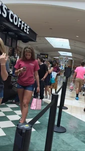 Cute Girl in Mini Shorts Street Candid Photos