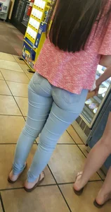 Broad Ass in Tight Jeans at the Supermarket