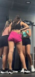 Same girl in different shorts
