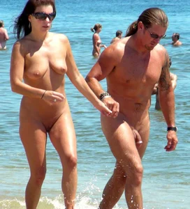 Nude beach and topless girls