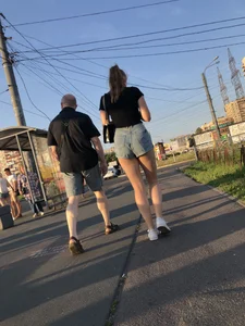 Candid Girl in Denim Shorts With Hot Legs Passing By on the Street Creepshots Gallery