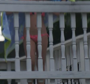 A hot teen neighbor in various bikinis