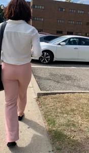 Even she can’t resist touching her own ass