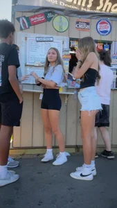 candid blonde teen short