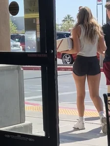 Hot milf in short shorts