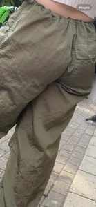 Jiggly round ass of a blonde beauty in cargo pants + Face shots