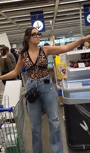 Ikea Trip 3 hot girls in tight jeans Nerdy leopard bendover faceshot smile at camera (Megapost)