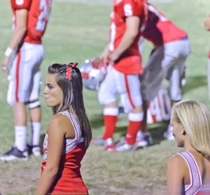 Candid cheerleaders