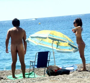 Nude beach and topless girls
