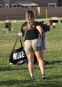 Football mom deep crack on her