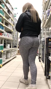 Teen shopping with her mom