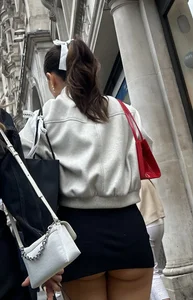 Short skirt cheeks hanging out this petite Spanish lunchable