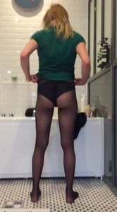 Non-candid girl showing her body in bathroom