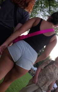 Incredible ass in white shorts with vtl
