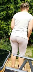 Neighbors Tight Ass in Backyard