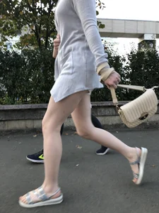 Girl in Mini Shorts Hot Skinny Legs Street Creepshot