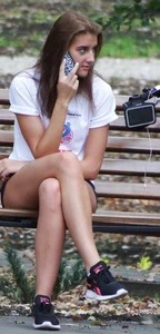 Park Sexy Candid Photo of Hot Teen with Thin Hot Legs