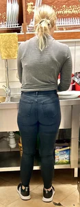 Blonde Worker with Big Ass Tight Black Jeans  (not OC)
