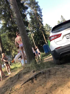 People in Swimsuits at the Forest Lake Beach