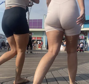 Pawg in sexy tan bodysuit on boardwalk(ALL OC)