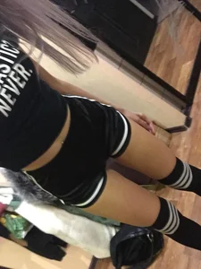 Fit Legs in Knee Socks and Shorts Selfie