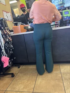 Wedged up work pants blonde milf