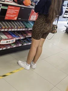 Get in the line, leopard print, round ass