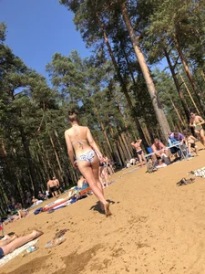 Girl in Swimsuit at the Lake Beach Candid Gallery