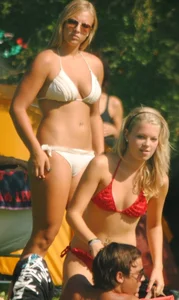 Bunch of sexy girls in bikinis with nice bodies