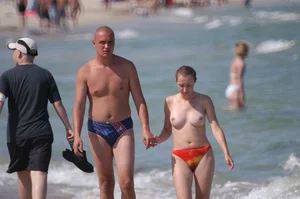 Sexy girls on nude beach Promorsk in Bulgaria