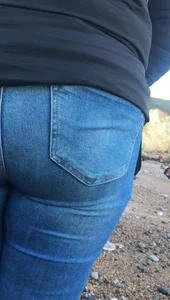 Chubby Candid Ass in Tight Blue Jeans Street Creepshots