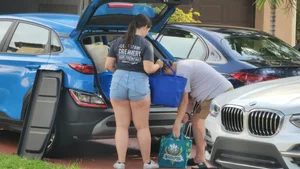 Neighbors PHAT ASS  in shorts