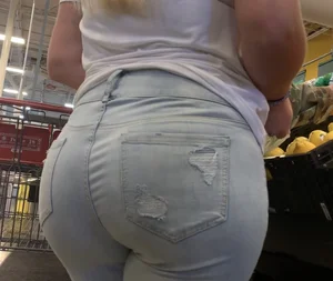 PAWG In Light Blue Jeans