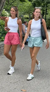 Candid tan babes